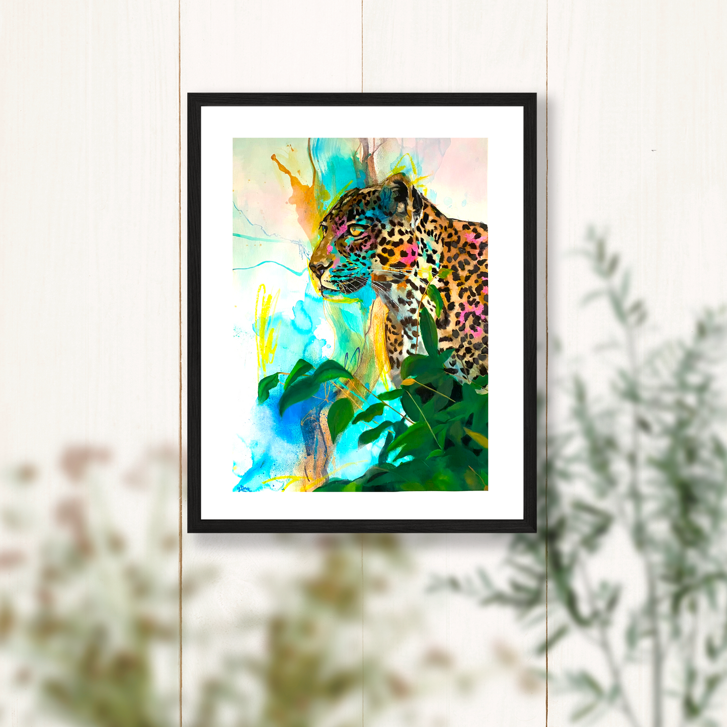 "Divine Creation" - Leopard Painting Art Print - 11x14 inches