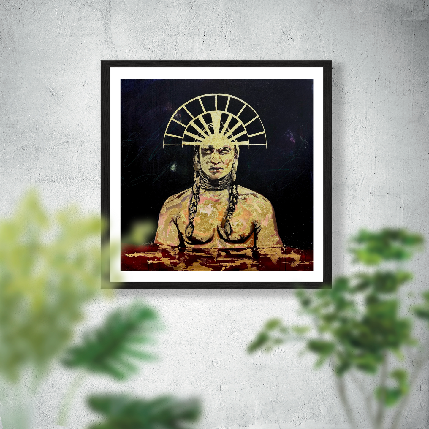 "El Dorado" - Colombian Muisca Fine Art Print - 12x12 inches
