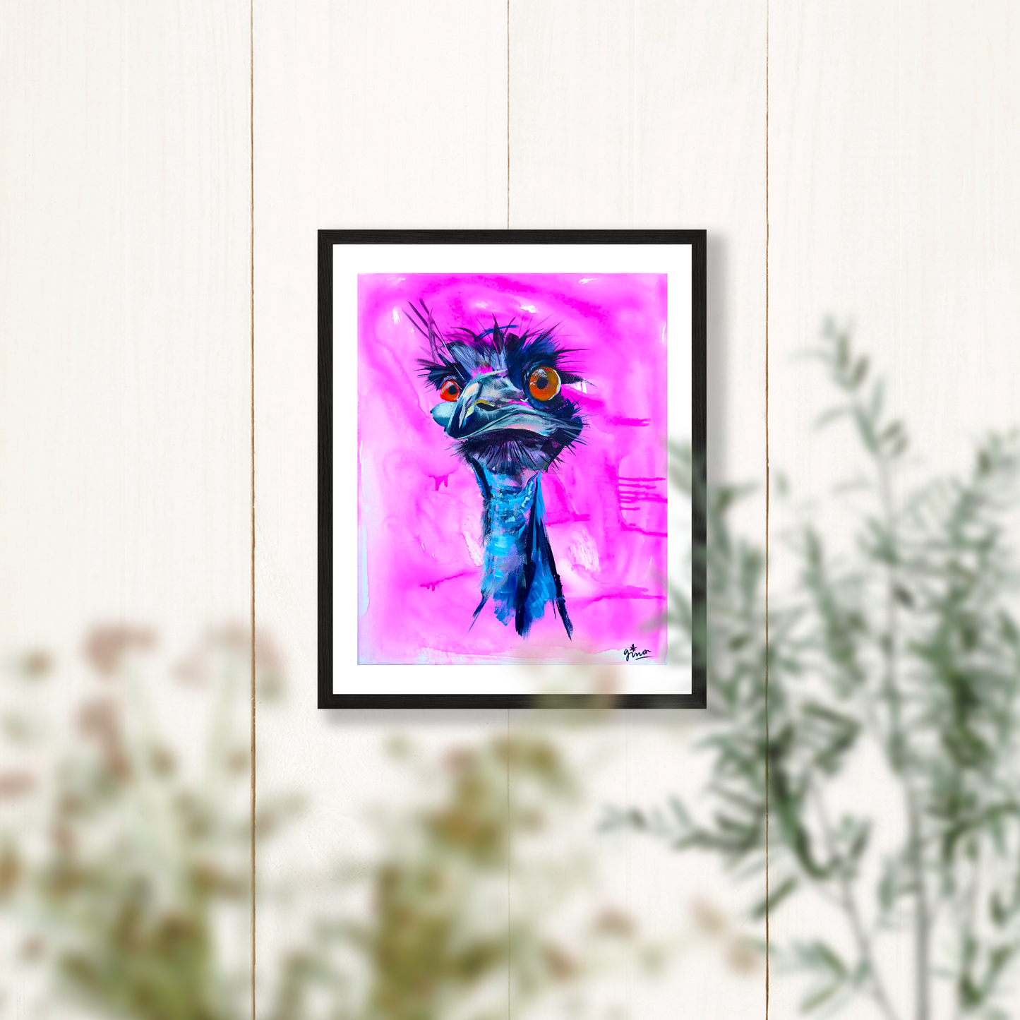 "Oscar" The Emu Art Print - 8x10 Inches