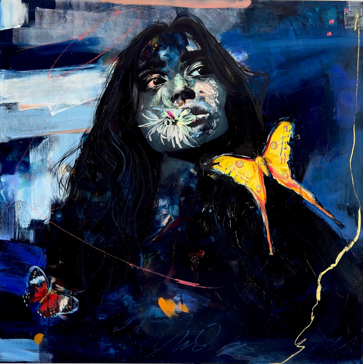 "Under the Blue Moon" - Woman Original Artwork