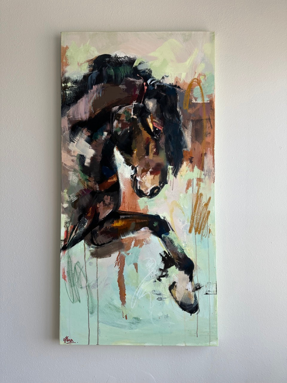 "Ethereal" - Horse Painting Right Art Print - 11x14 inches