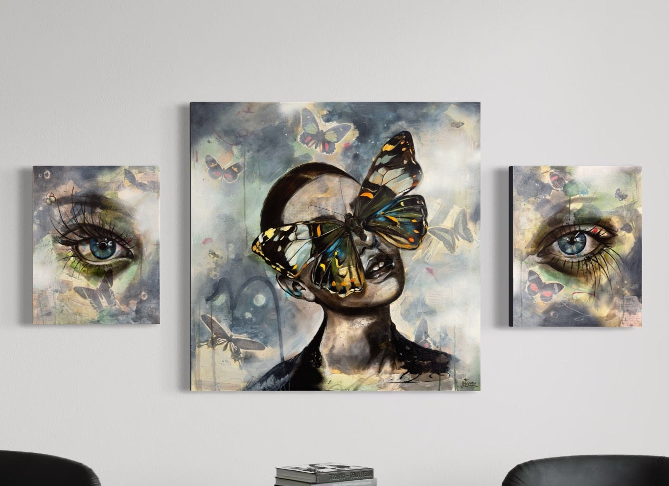 "Oasis Eye" - Right Eye Painting Art Print - 8x10 inches