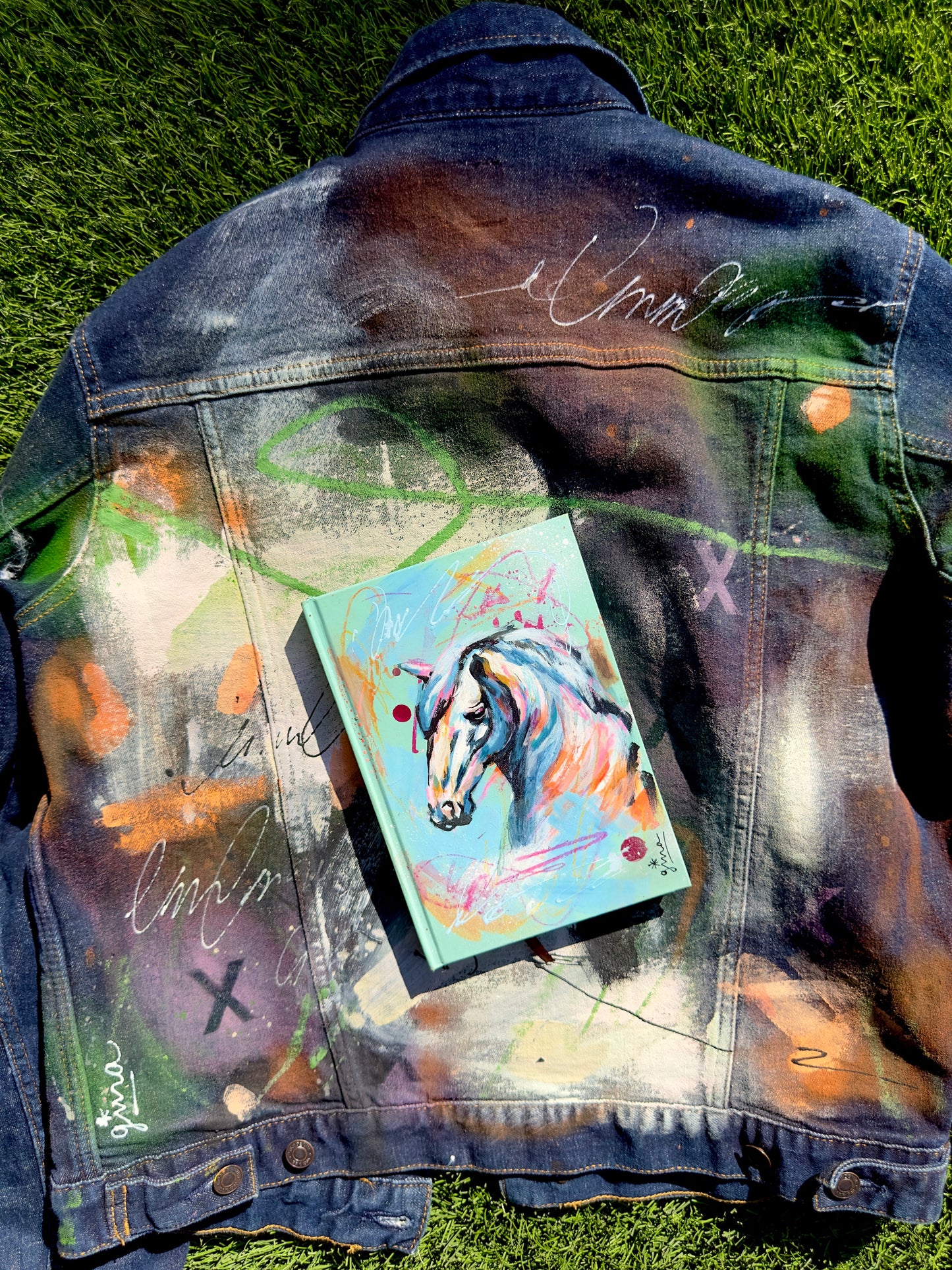 Hand-painted Denim Jacket - "Kinetic"