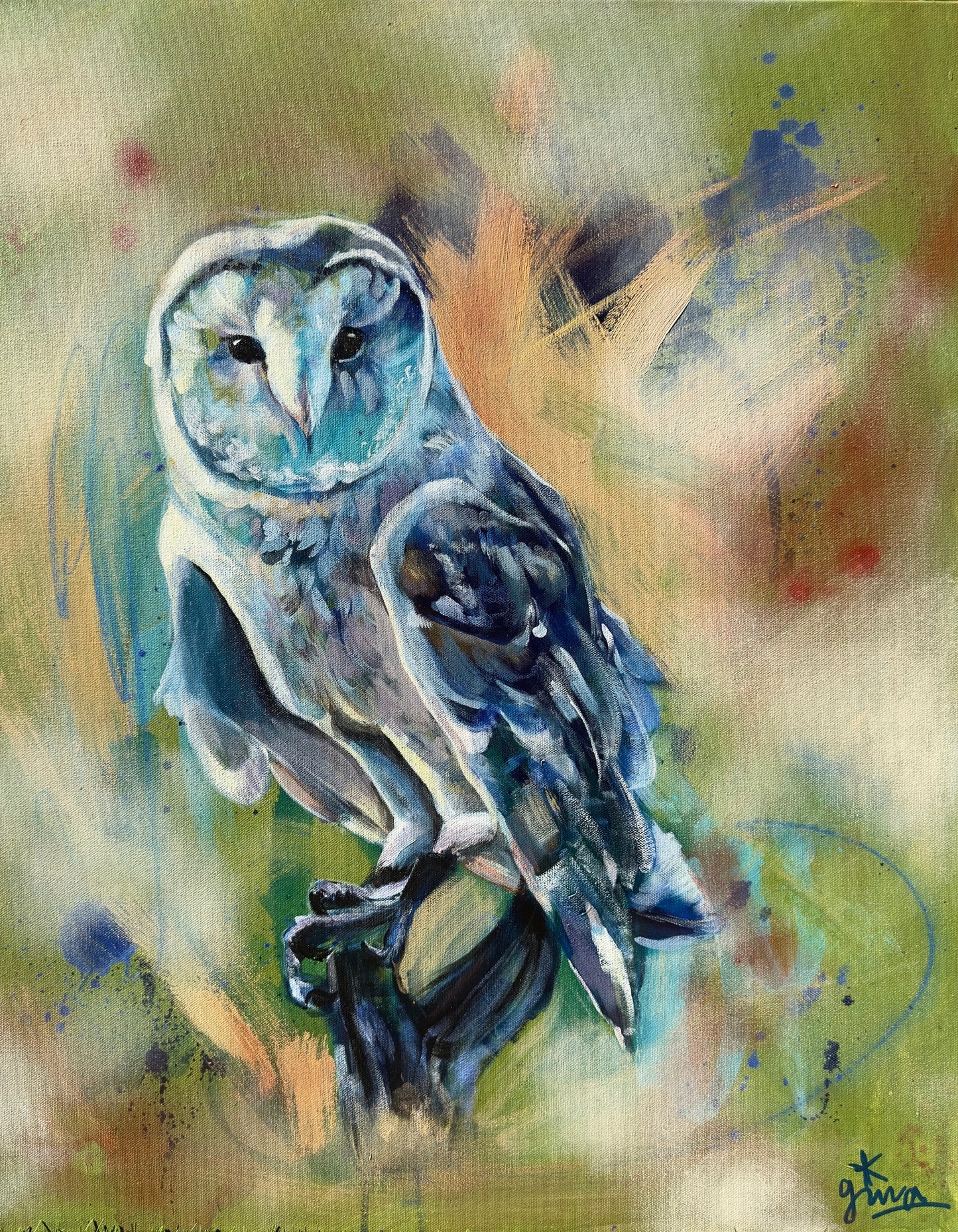 "Cherub" - Owl Original Artwork