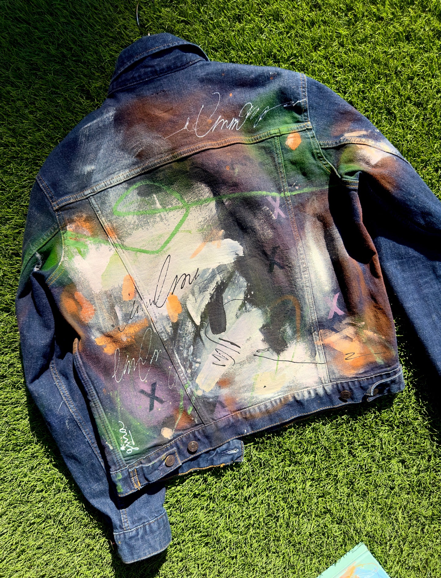 Hand-painted Denim Jacket - "Kinetic"