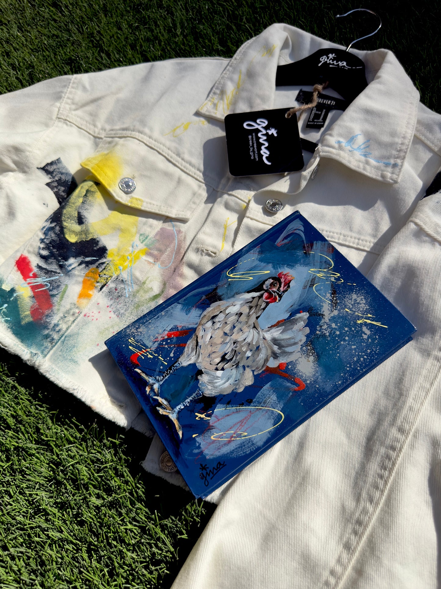Hand-painted Denim Jacket - "Dynamic"