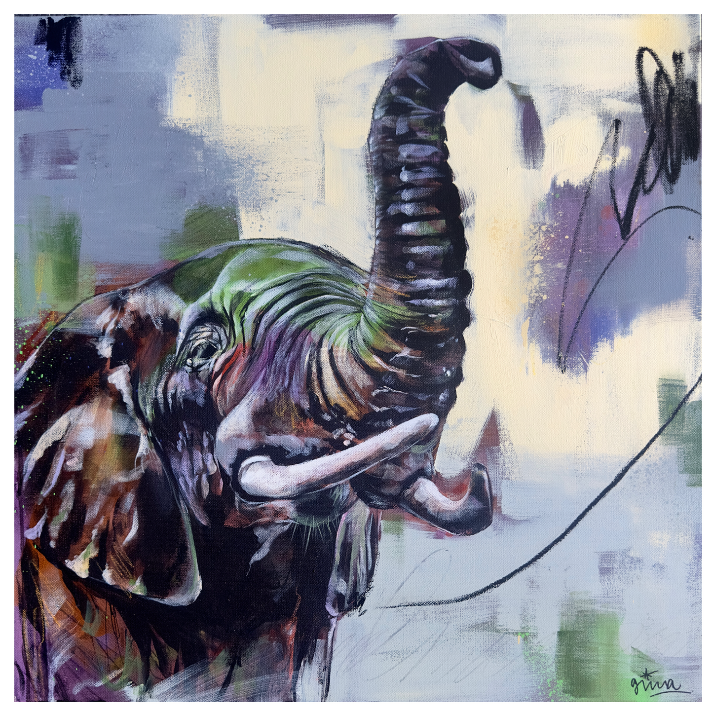 "Titan's Spirit" - Elephant Original Artwork