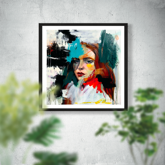 "Aurora" - Lady Portrait Fine Art Print - 12x12 Inches