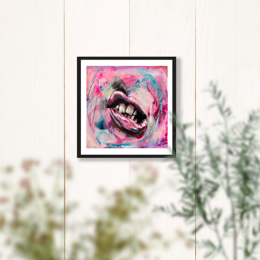 Lips Art Print - 8x8 Inches
