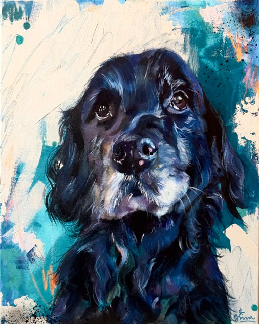 Custom Pet Portrait 16x20 - Half Payment