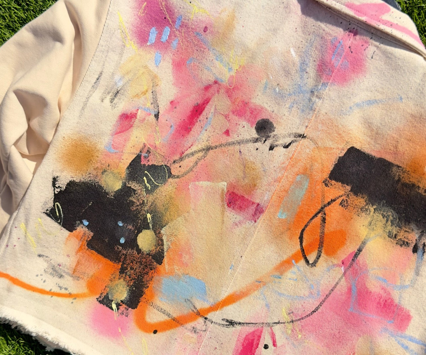 Hand-painted Denim Jacket -"Soy Arte"