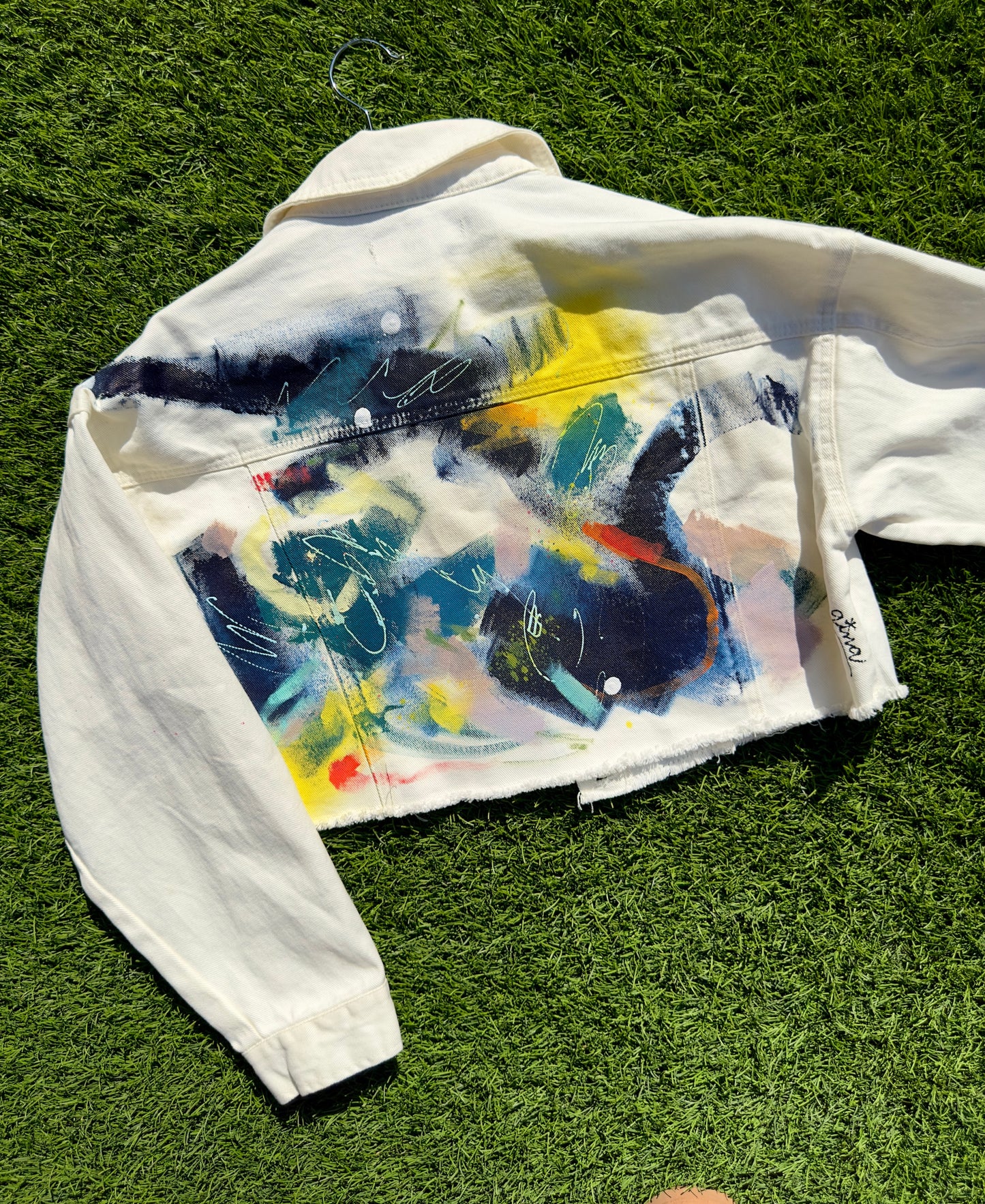 Hand-painted Denim Jacket - "Dynamic"