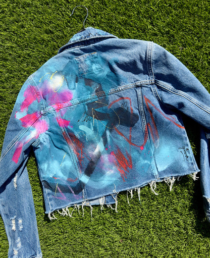 Hand-painted Denim Jacket - "Dreams"