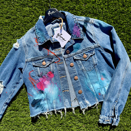 Hand-painted Denim Jacket - "Dreams"