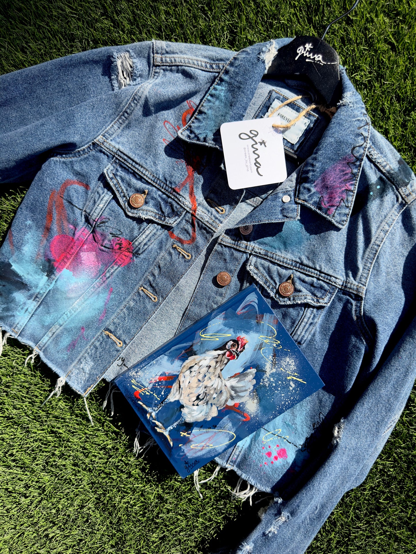 Hand-painted Denim Jacket - "Dreams"